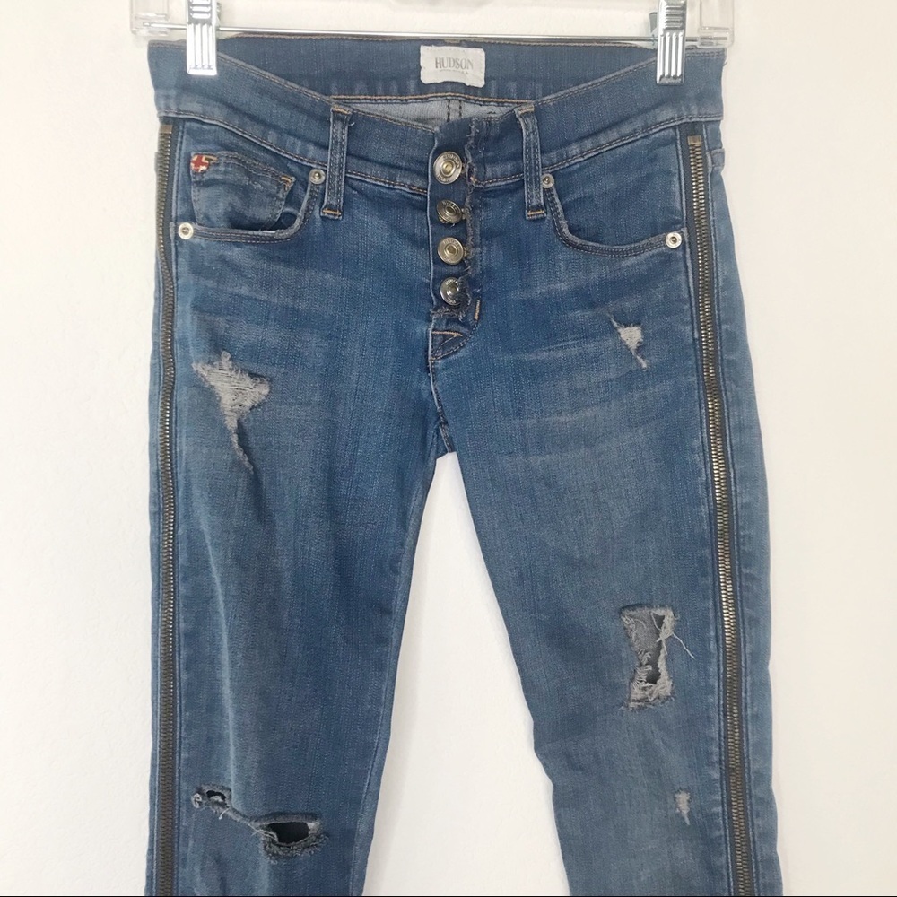 Hudson Sid super skinny crop jeans 24 - Picture 4 of 14
